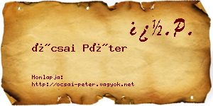 Ócsai Péter névjegykártya