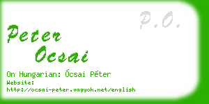 peter ocsai business card